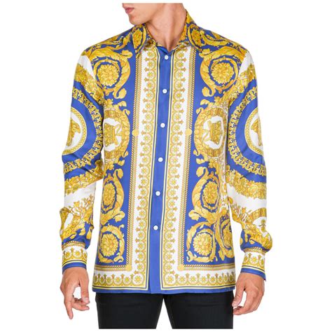 versace dress shirt men's|silk versace shirt men's.